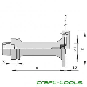 Stehle 184839 CNC Kombi-Sägen-Aufnahmen HSK 63F Zeichnung